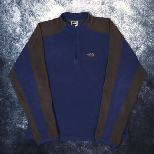 Vintage Blue & Grey The North Face 1/4 Zip Fleece | Small