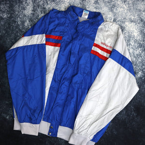 Vintage Blue, Grey & Red Adidas Windbreaker Jacket