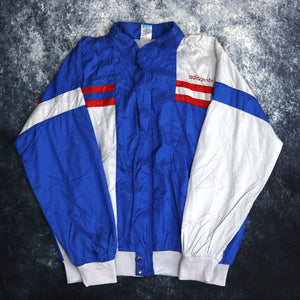 Vintage Blue, Grey & Red Adidas Windbreaker Jacket