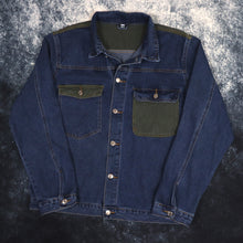 Load image into Gallery viewer, Vintage Blue &amp; Khaki Denim Jacket | XL
