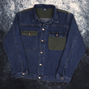 Vintage Blue & Khaki Denim Jacket | XL
