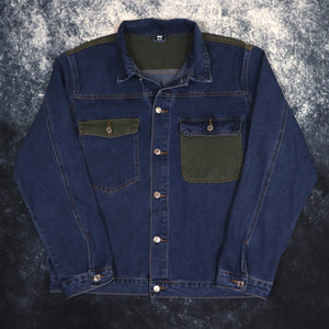 Vintage Blue & Khaki Denim Jacket | XL