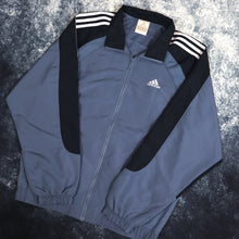 Load image into Gallery viewer, Vintage Blue &amp; Navy Adidas Windbreaker Jacket | Small
