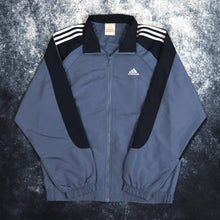 Load image into Gallery viewer, Vintage Blue &amp; Navy Adidas Windbreaker Jacket | Small
