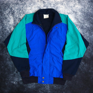 Vintage Blue, Navy & Teal Adidas Trefoil Windbreaker Jacket