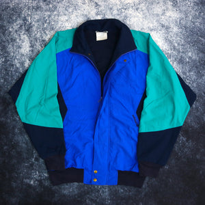 Vintage Blue, Navy & Teal Adidas Trefoil Windbreaker Jacket