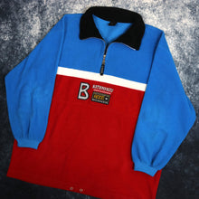 Load image into Gallery viewer, Vintage Blue &amp; Red Bogner 1/4 Zip Fleece Sweatshirt
