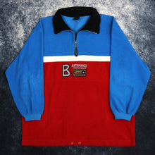 Load image into Gallery viewer, Vintage Blue &amp; Red Bogner 1/4 Zip Fleece Sweatshirt
