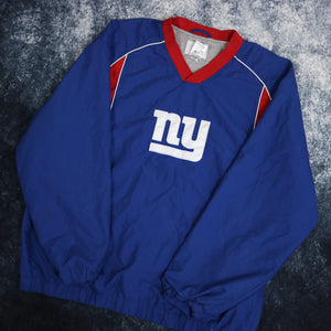 Vintage Blue & Red New York Giants NFL Windbreaker Sweatshirt | XXL