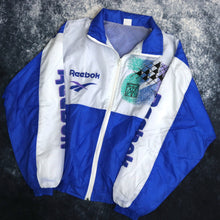 Load image into Gallery viewer, Vintage Blue &amp; White Reebok Windbreaker Jacket
