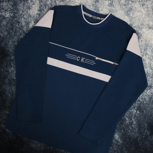 Vintage Blue & White Shining Sweatshirt