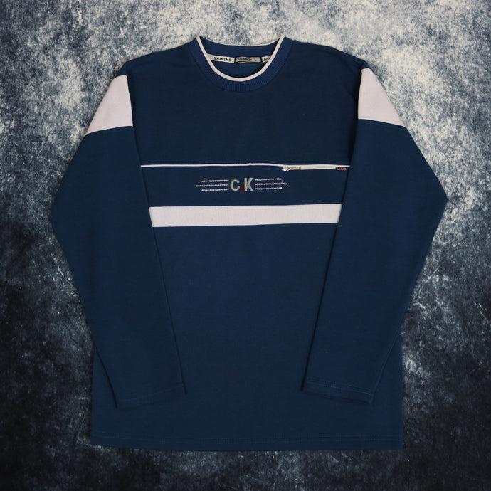Vintage Blue & White Shining Sweatshirt