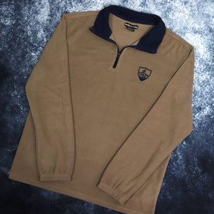 Vintage Brown Atlas For Men 1/4 Zip Fleece Sweatshirt | Medium
