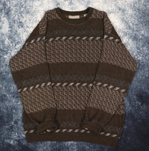 Load image into Gallery viewer, Vintage Brown Aztec Grandad Jumper | Large
