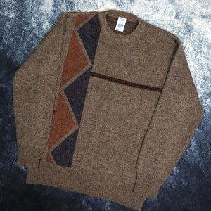 Vintage Brown BHS Grandad Jumper | Medium