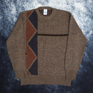 Vintage Brown BHS Grandad Jumper | Medium