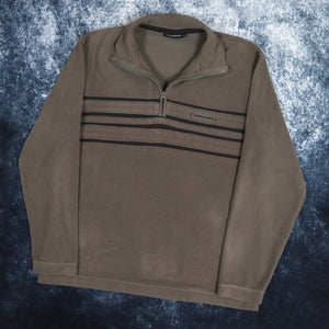 Vintage Brown Craghoppers 1/4 Zip Fleece Sweatshirt | Small