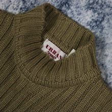 Load image into Gallery viewer, Vintage Brown Ribbed High Neck Jumper
