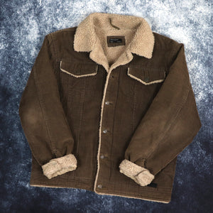Vintage Brown Sherpa Lined Corduroy Jacket | Medium