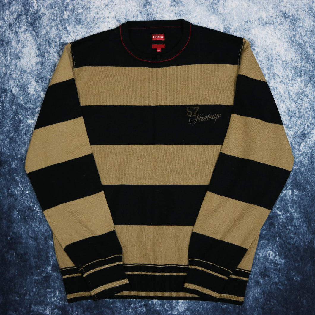 Vintage Brown Striped Firetrap Jumper