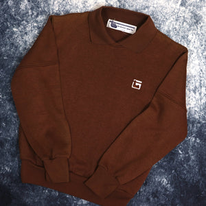 Vintage Brown Trakman Sports Collared Sweatshirt | Size 6