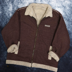 Vintage Brown & Beige Bronte Outdoors Sherpa Lined Fleece Jacket | XL