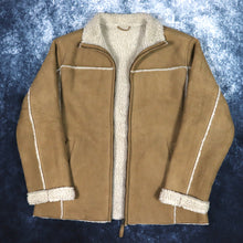 Load image into Gallery viewer, Vintage Brown &amp; Beige Sherpa Lined Jacket | Medium
