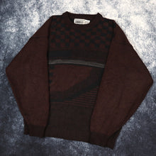 Load image into Gallery viewer, Vintage Brown &amp; Black Grandad Jumper | Large
