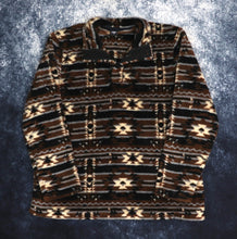 Load image into Gallery viewer, Vintage Brown, Black &amp; Grey Aztec Cotton Traders Fleece | XL
