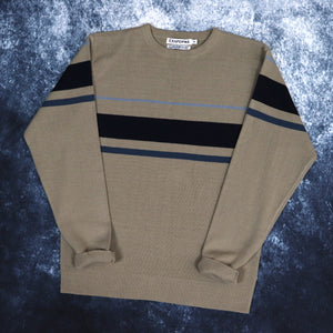 Vintage Brown & Blue Striped Rapid Fire Jumper | Medium