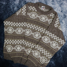 Load image into Gallery viewer, Vintage Brown &amp; Cream Grandad Jumper
