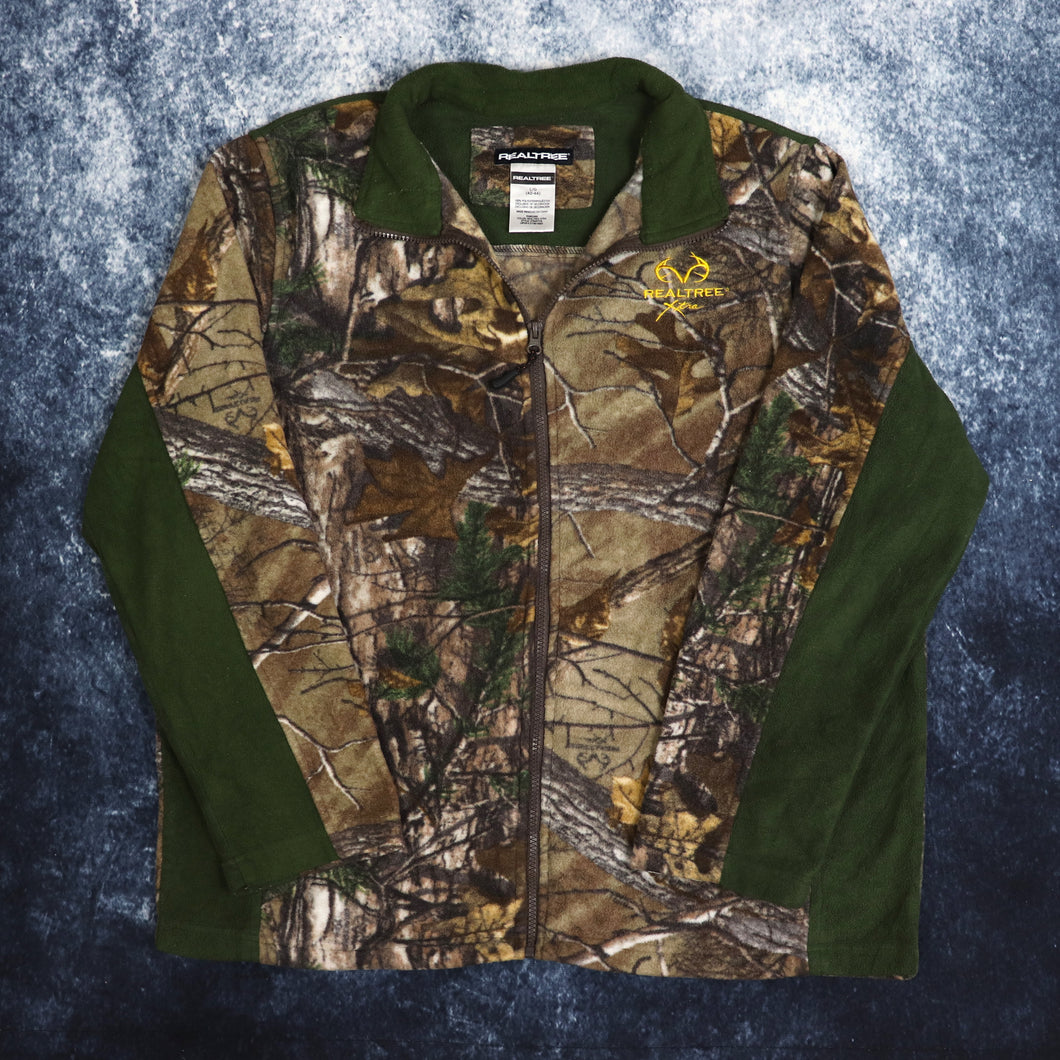 Vintage Brown & Green Realtree Fleece Jacket | XL