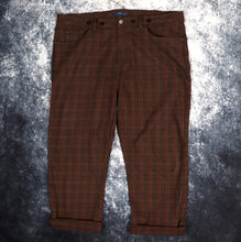 Load image into Gallery viewer, Vintage Brown, Red &amp; Black Tartan Cotton Traders Trousers | Size 40
