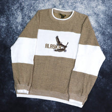 Load image into Gallery viewer, Vintage Brown &amp; White Colour Block Alaska Jumper | XL
