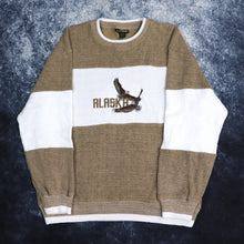 Load image into Gallery viewer, Vintage Brown &amp; White Colour Block Alaska Jumper | XL
