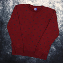 Load image into Gallery viewer, Vintage Burgundy Champion All Over Print Sweatshirt | Small
