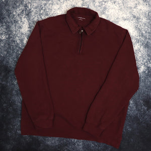 Vintage Burgundy Croft & Barrow 1/4 Zip Sweatshirt | XL