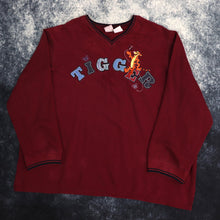 Load image into Gallery viewer, Vintage Burgundy Disney Tigger Sweatshirt | XXL
