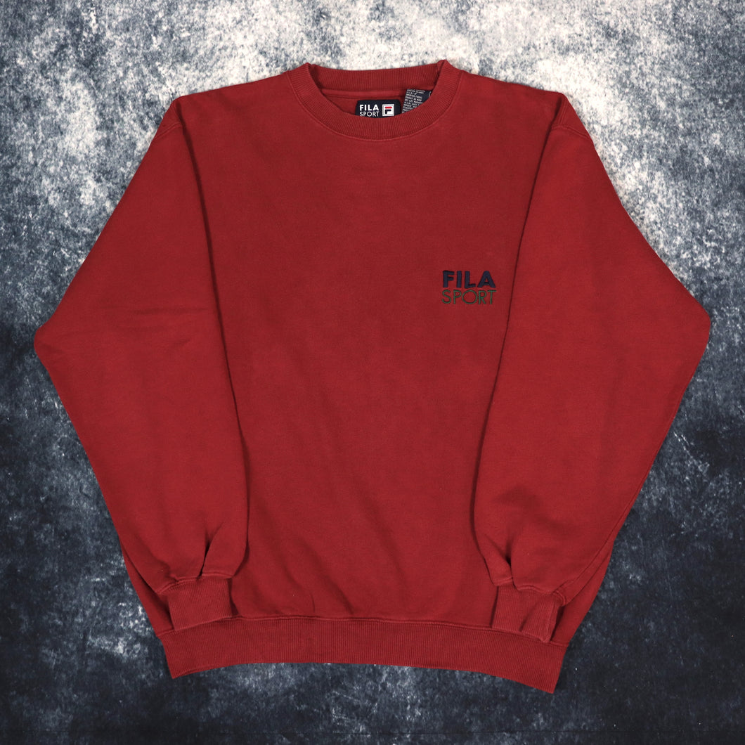 Vintage Burgundy Fila Sport Sweatshirt | Medium