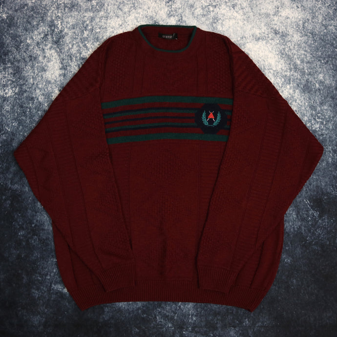 Vintage Burgundy Golf Jumper