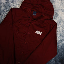 Load image into Gallery viewer, Vintage Burgundy Nike Hooded Bomber Jacket
