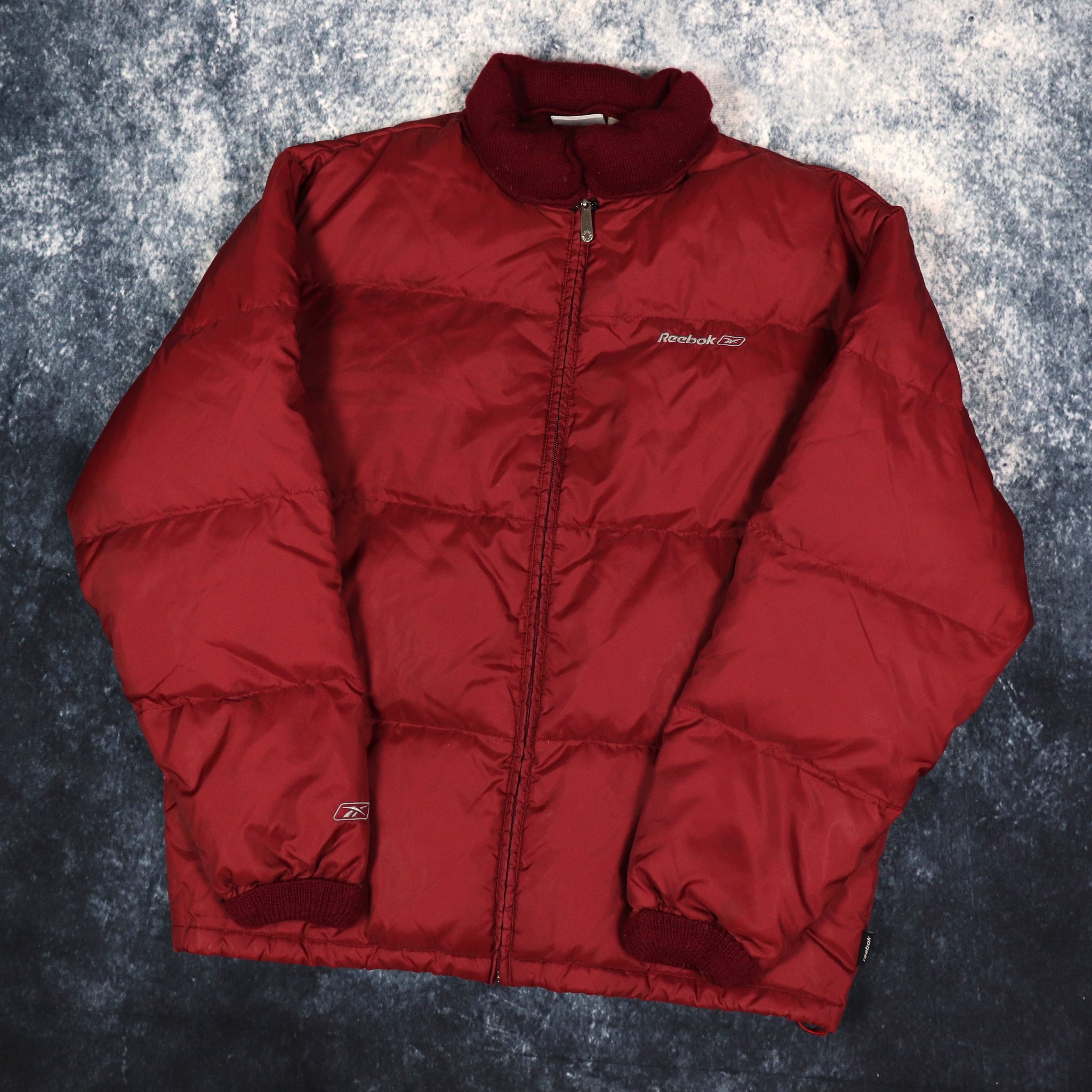 Vintage Burgundy Reebok Down Puffer Jacket XL ragkid