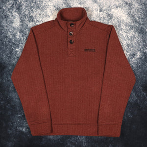 Vintage Burgundy Regatta Buttoned Neck Sweatshirt | Small