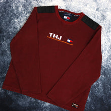 Load image into Gallery viewer, Vintage Burgundy Tommy Hilfiger Spell Out Sweatshirt | Size 6
