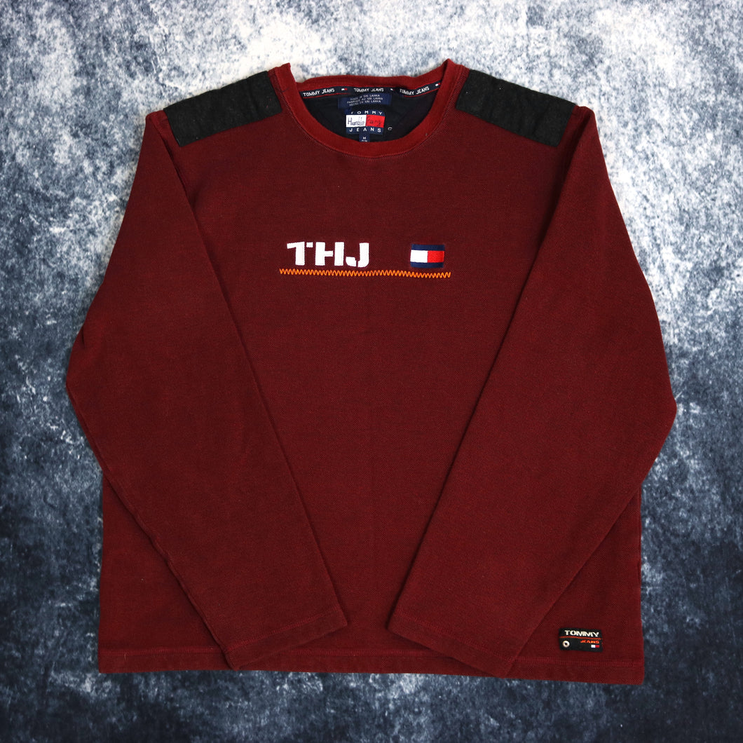 Vintage Burgundy Tommy Hilfiger Spell Out Sweatshirt | Size 6