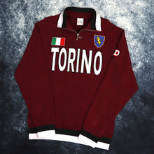 Load image into Gallery viewer, Vintage Burgundy Torino 1/4 Zip Sweatshirt | Large
