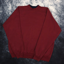 Load image into Gallery viewer, Vintage 90s Burgundy &amp; Navy Heavyweight Blank Sweatshirt | XL
