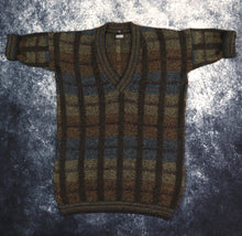 Load image into Gallery viewer, Vintage Checkered V Neck Grandad Vest Jumper | Small
