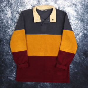Vintage Colour Block Cotton Traders Fleece Sweatshirt | XS