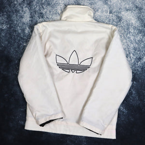 Vintage 90's Cream Adidas Trefoil Puffer Jacket | XS